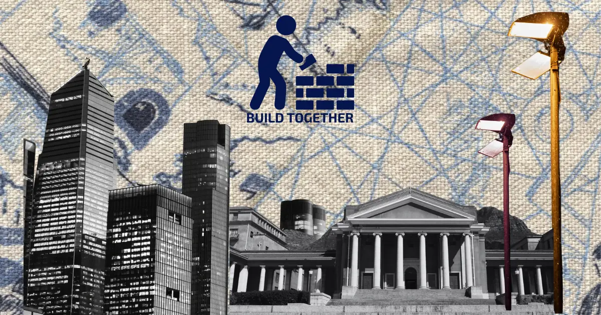 Cape Town landmarks on maplines featuring Express Siyakha favicon.